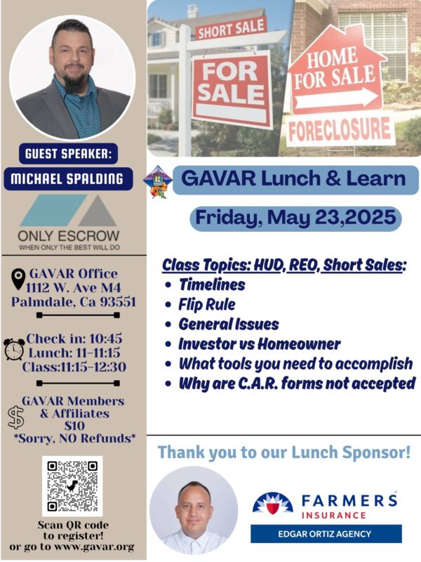 GAVAR Lunch and Learn-5/23/25