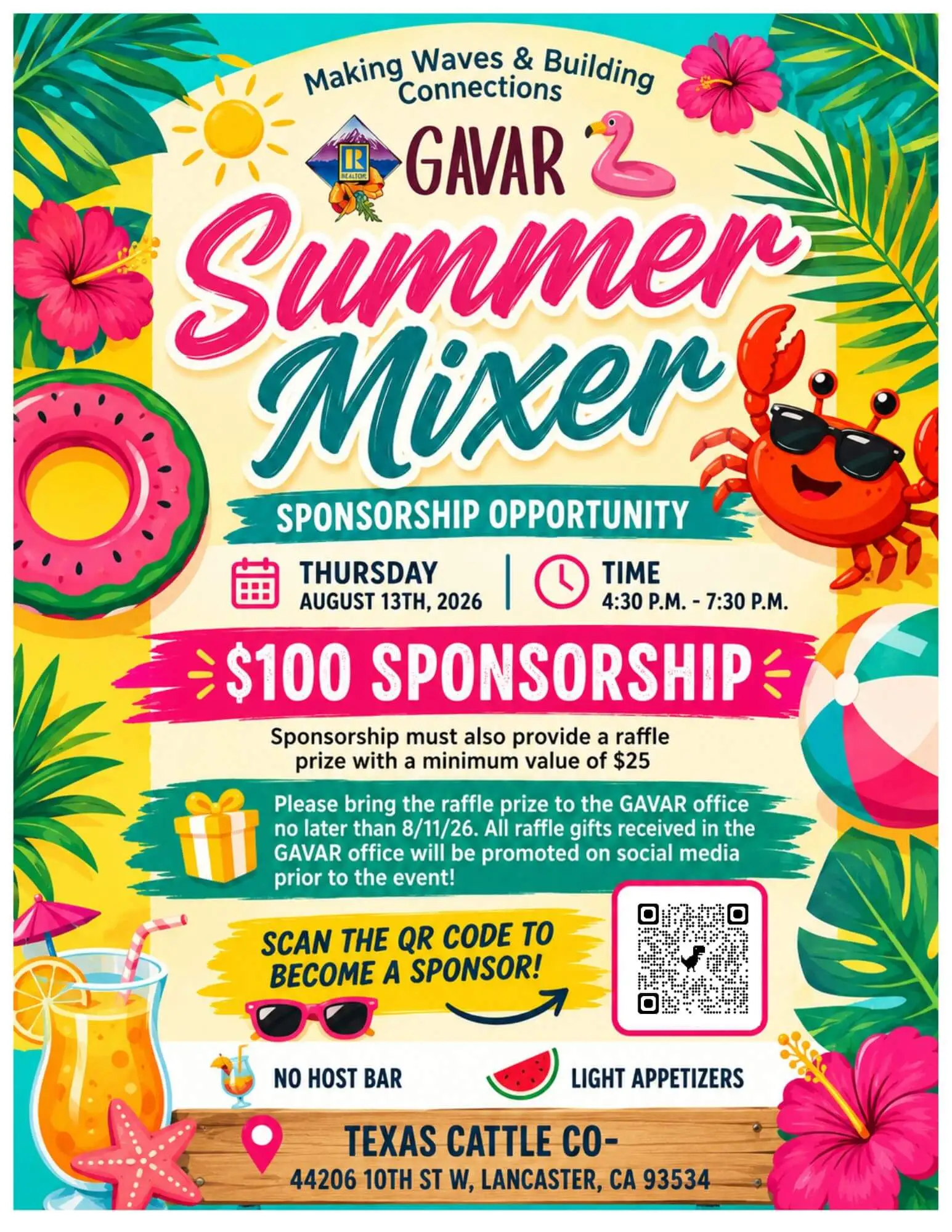 GAVAR Event Mixer Sponsor