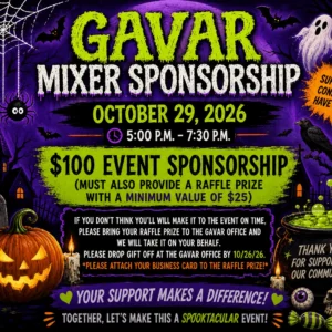 GAVAR Event Mixer Sponsor