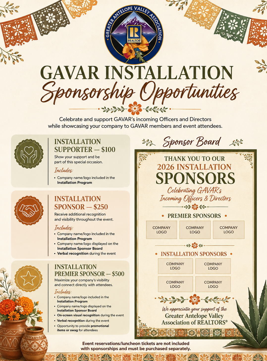 GAVAR Installation of Officers and Directors Supporter $100